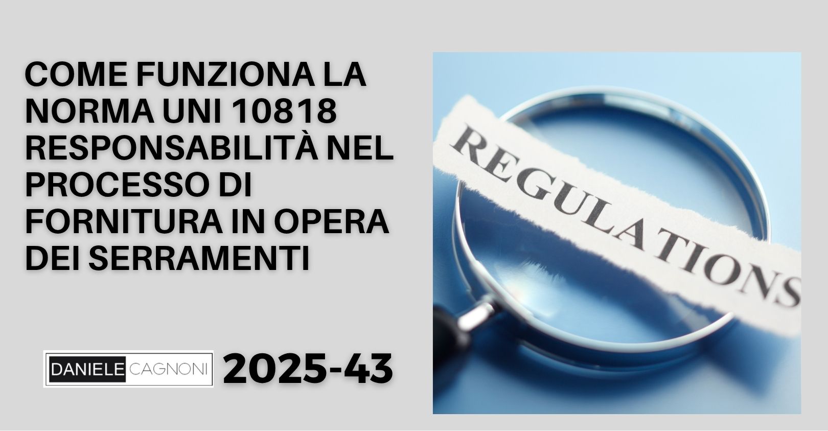 Norma UNI 10818 serramenti