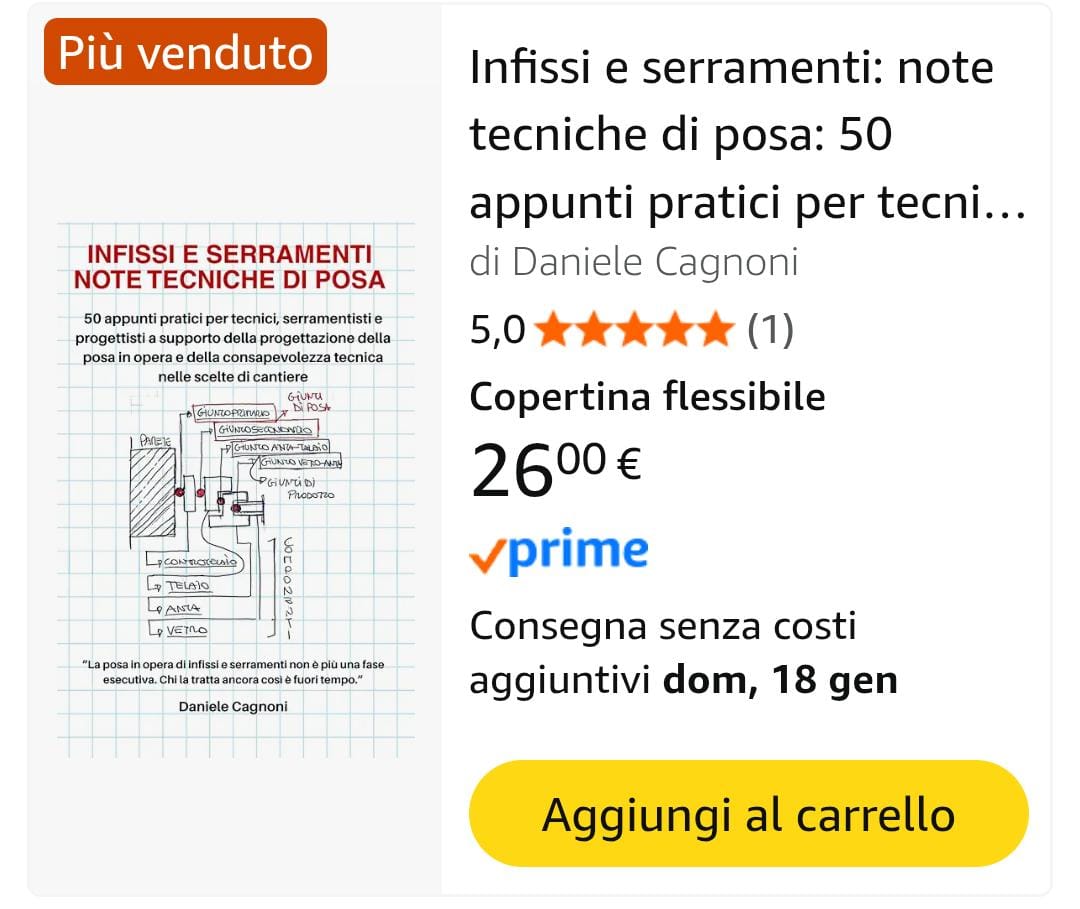Best seller Amazon su posa in opera infissi e serramenti, progettazione posa in opera, installazione