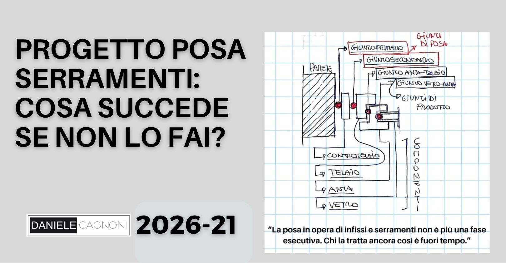 Progetto posa serramenti obbligatorio